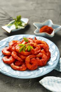 Marinated prawns and other seafood